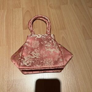 NWOT -  Elegant Pink and Gold Women's Handbag